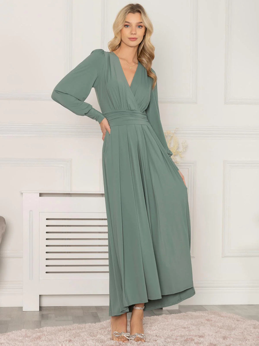 Long jersey 2025 maxi dress