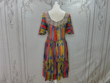 1950s Aztec Print & Lace Patio Dress Vintage Patio Dress Authentic Vintage 