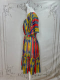 1950s Aztec Print & Lace Patio Dress Vintage Patio Dress Authentic Vintage 