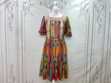 1950s Aztec Print & Lace Patio Dress Vintage Patio Dress Authentic Vintage 