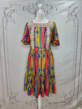 1950s Aztec Print & Lace Patio Dress Vintage Patio Dress Authentic Vintage 