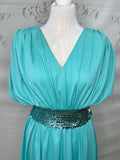 1970s Disco Sequin Marjon Couture Dress Vintage Cocktail Dress Authentic Vintage 