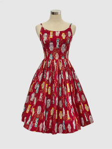 **Gigi Lantern Dress Dress Retrospec'd Red Audrey 