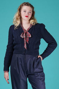 The Ice Skater Cardigan Cardigan Emmy Royal Blue Extra Small 